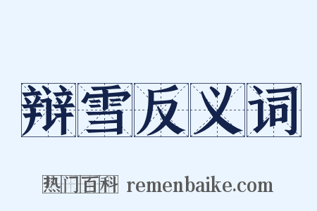 辩雪反义词是什么意思的图片